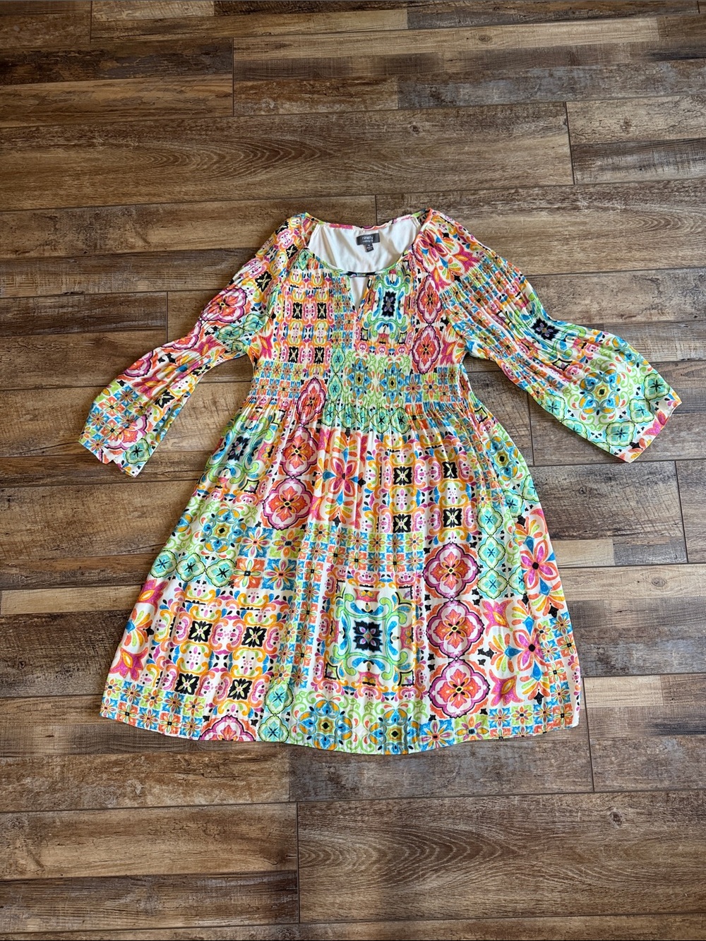 Ninety Clothing Co. Colorful Mosaic Print Dress Size XL